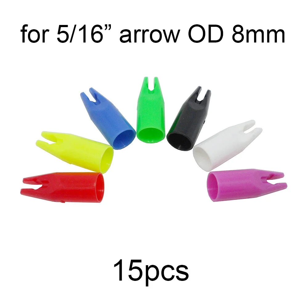 15 шт. пластиковые наружные держатели для стрел из лука 5/16 дюйма|arrow nock|archery arrow