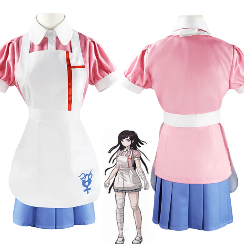 Mikan Tsumiki Косплей Костюм Dangan Ronpa 2 женское платье Хэллоуин Аниме Danganronpa рубашка +