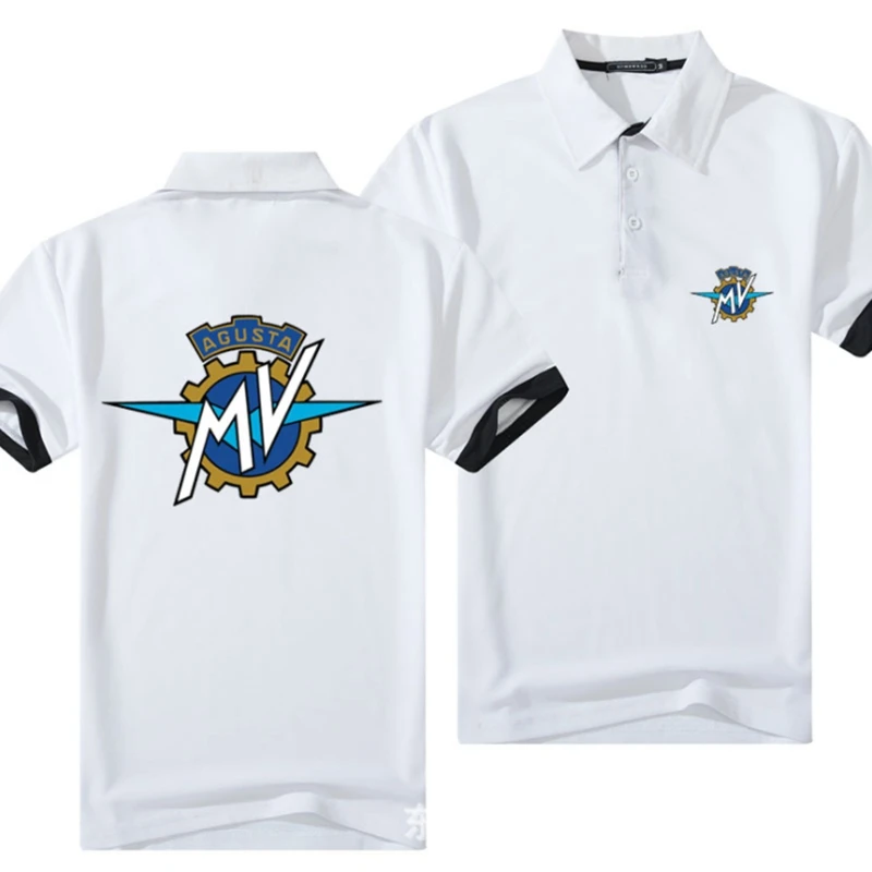 

NEW Fashion Casual polo Shirts Brand Male for MV Agusta Polo Shirt Man Short Sleeve Slim Slim Polos Business