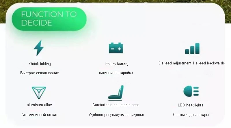 Электрический самокат для взрослых три колесных электрических скутеров трехколесного велосипеда 36V 300W Портативный складной электрический пожилой скутер