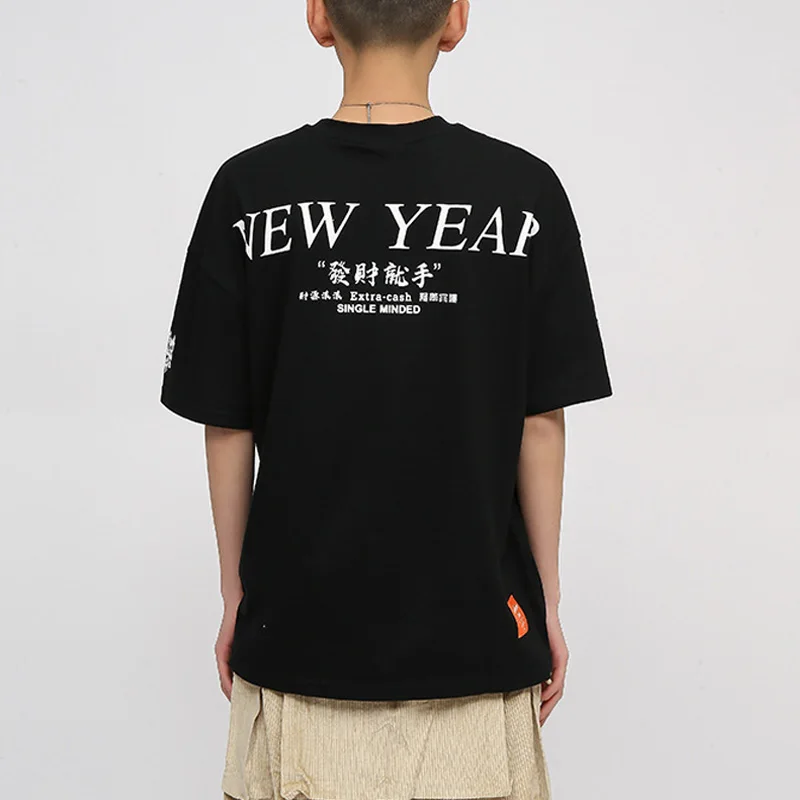 Оригинальная футболка с принтом в стиле хип-хоп коротким рукавом мужская летняя