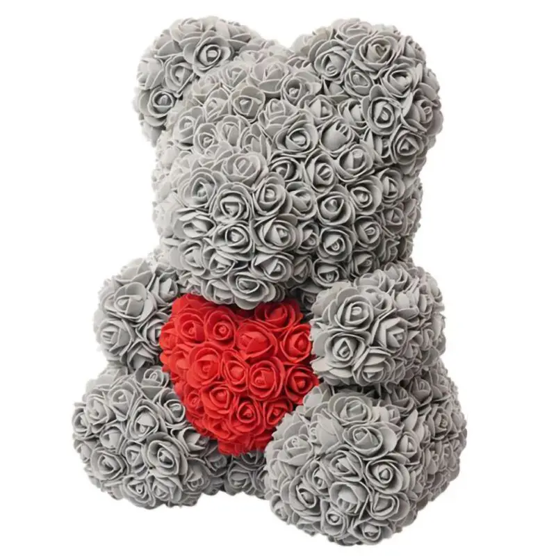 

Романтическая Подарочная коробка PE розовый медведь искусственные розы украшения милый мультфильм девушка ребенок подарок День Святого Ва...