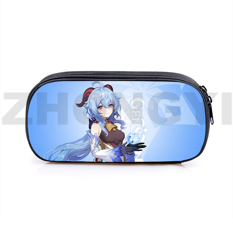 

2021 New 3D Kawaii Genshin Impact Pencil Case Women Men Travel Makeup Box Student Teens Game Anime Pencil Pouch Cosmetic Cases