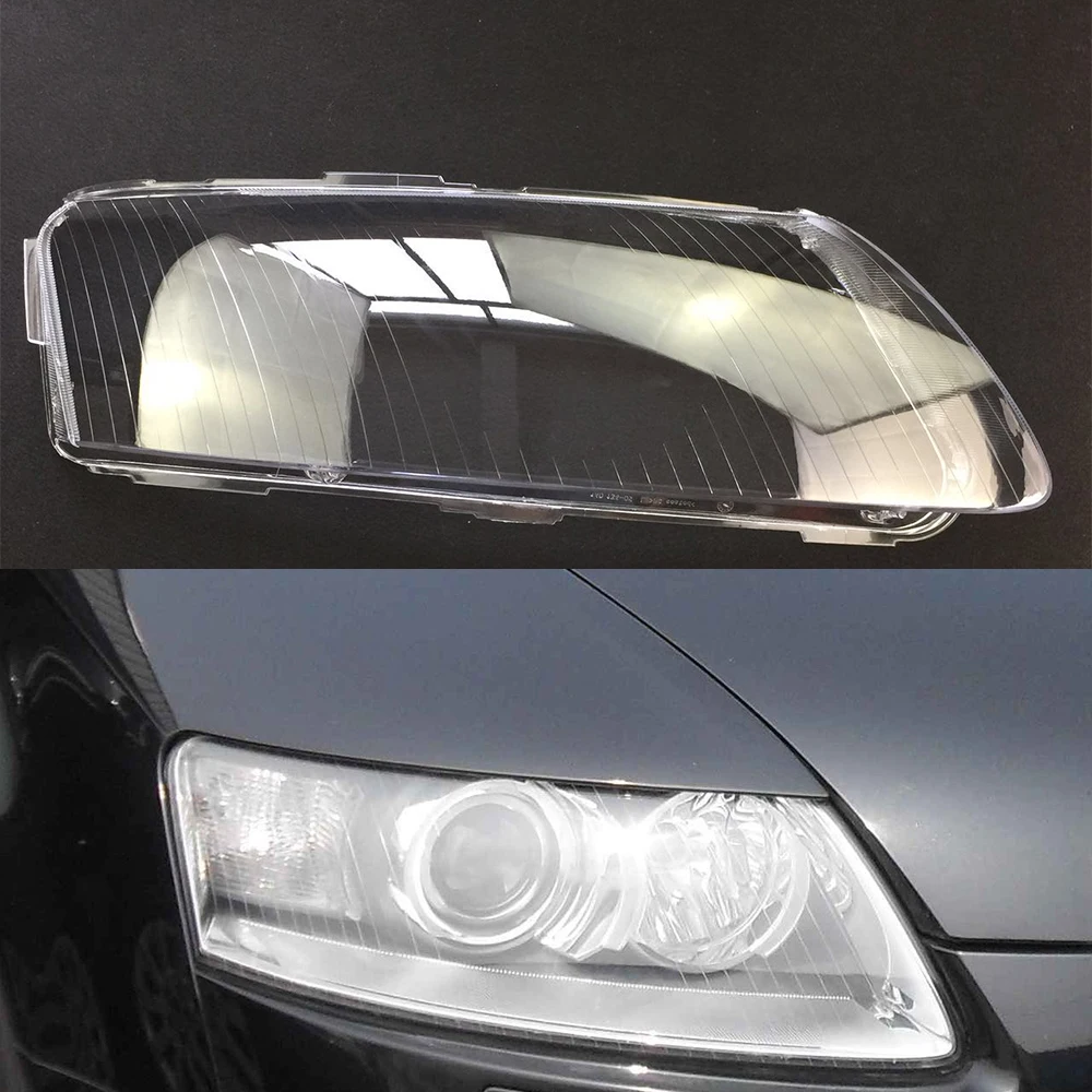 Passenger Sider Для Audi A6L 2006 2007 2008 2009 2010 2011 прозрачный автомобильный налобный фонарь с прозрачными линзами передний авто чехол - Цвет: Passenger Sider