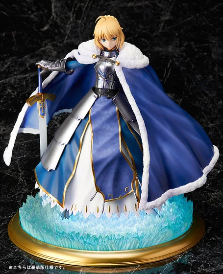 Статуя статуя 22 см из ПВХ модель куклы Fate Grand Order Saber Blue Altria Pendragon Deluxe Edition|Игровые