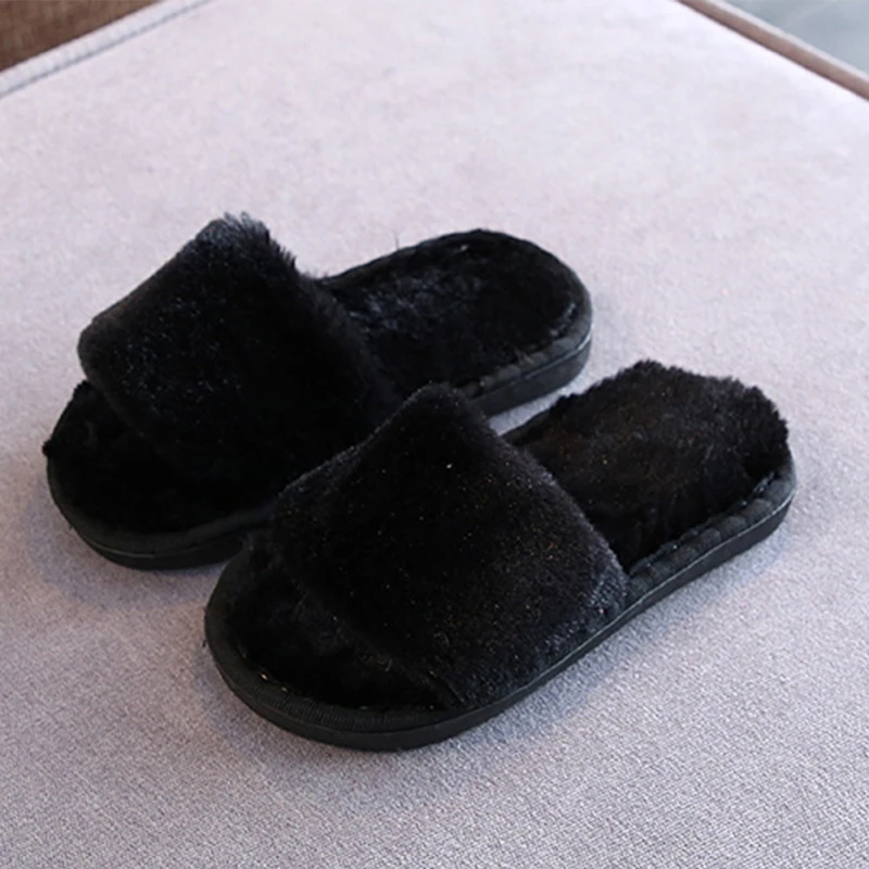 Детская Хлопковая обувь детские домашние тапочки милые теплые флисовые