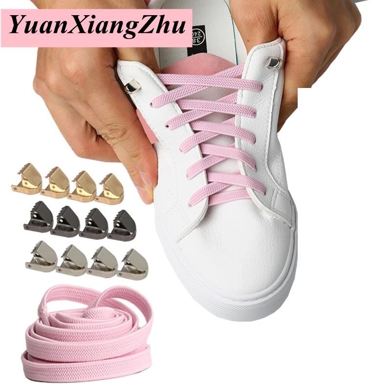 New Elastic Shoelaces No Tie Shoe laces Outdoor Leisure Sneakers Quick Safety Flat Shoelace Kids And Adult Unisex Lazy laces