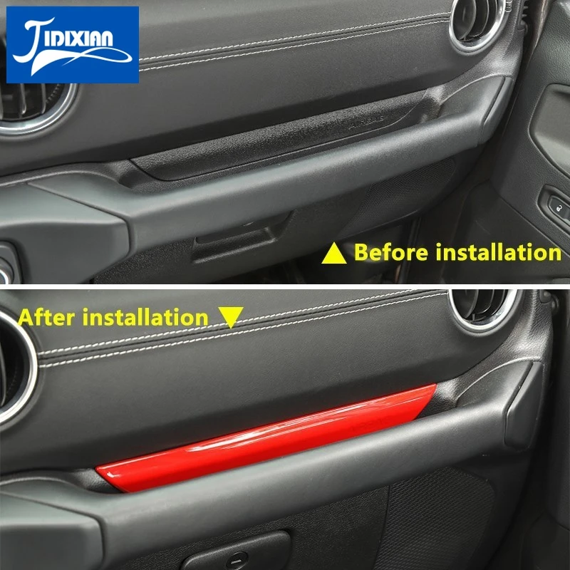 JIDIXIAN Car Co-pilot Handle Armrest Decoration Cover Stickers for Jeep Wrangler JL Gladiator JT 2018-2021 Interior Accessories |