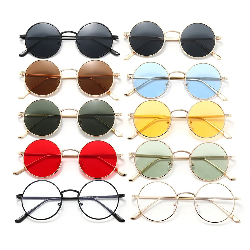 

2021 Fashion Men And Women Classic Sunglasses Retro Round Sunglasses Metal Glasses