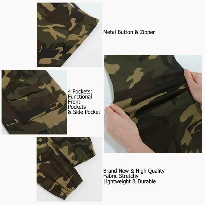 Женские облегающие брюки-карго камуфляжные брюки с принтом осень 2019 | Женская