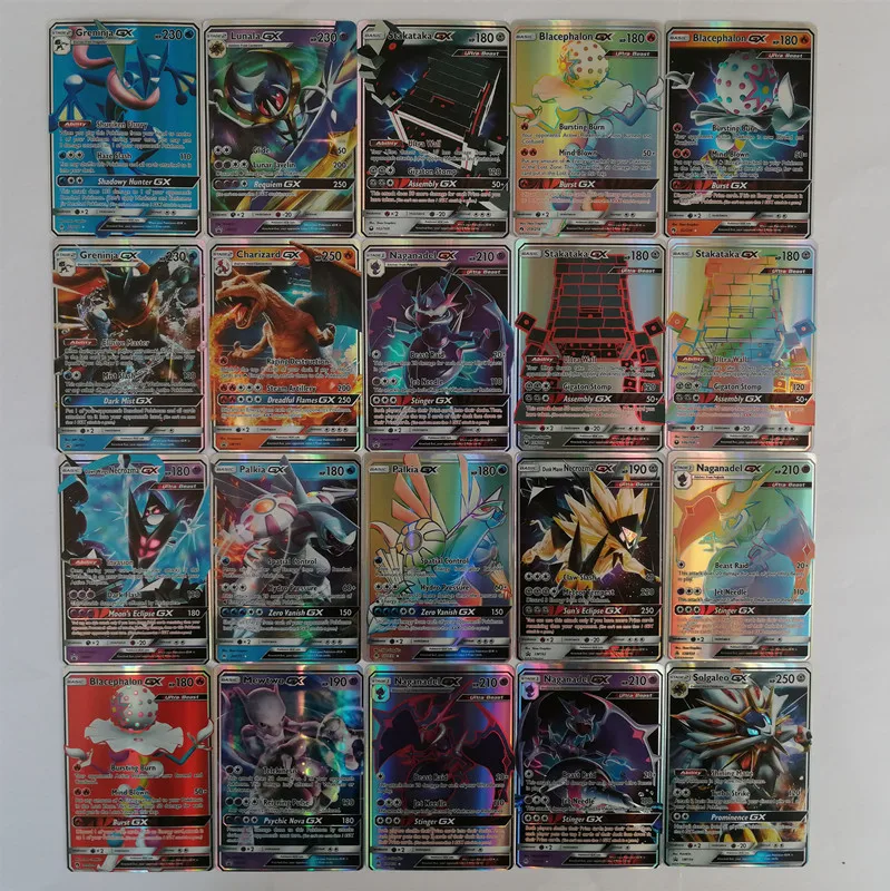 200 шт. 100 50 25 10 GX Мега Сияющий TAKARA TOMY карты игры битва карт торговые игра детская