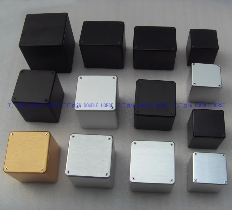 1 шт. алюминиевый трубчатый усилитель DIY трансформатор шасси черный серебристый