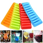 Силиконовая форма для льда с 10 отверстиями, форма в форме пальца, цилиндрический лоток для льда, гибкие приспособления для приготовления мороженого, виски, коктейля, кухни, бара