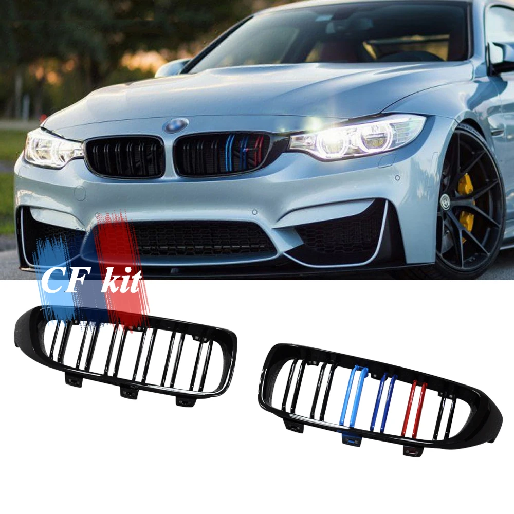 CF Kit глянцевая черная и M цветная передняя решетка радиатора для BMW F32 F33 F36 F80 F82 F83