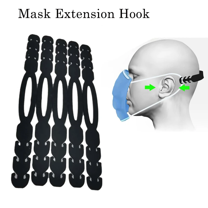 

10 шт. маска для лица, ушные крючки, держатель с пряжкой, регулируемая женская маска-удлинитель, защита для ушей, искусственная для взрослых и ...