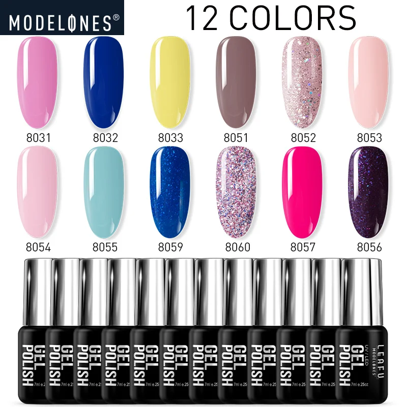 Modelones 10/12 вещей в комплекте коллекция осень серии Кофе УФ гель для ногтей