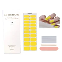 semicured gel nail strip uv art kit american nail pose bright yellow wrap 3d seal decals sticker all for manicure accessories