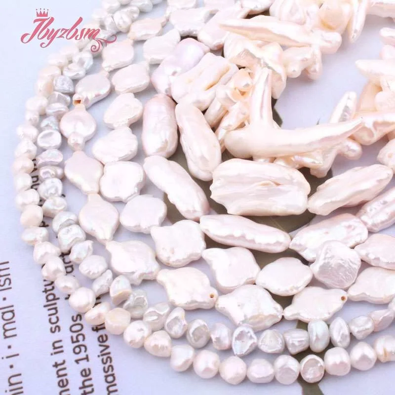 Бусины Из Натурального пресноводного жемчуга, 15 дюймов