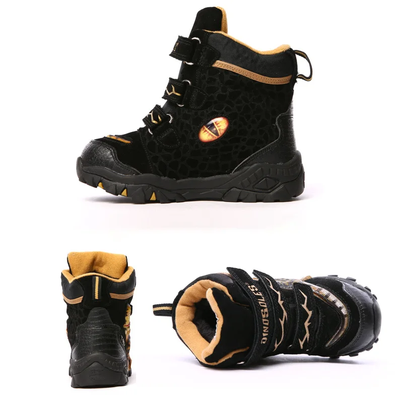 Dinosoles ботинки с высоким берцем для мальчиков зимняя обувь теплые флисовые зимние