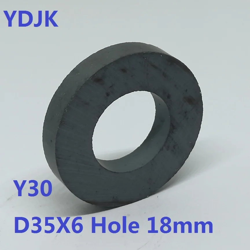 5 шт./лот Кольцо Ферритовый магнит 35*6 отверстие 18 черный круглый динамик Y30 35x6 с