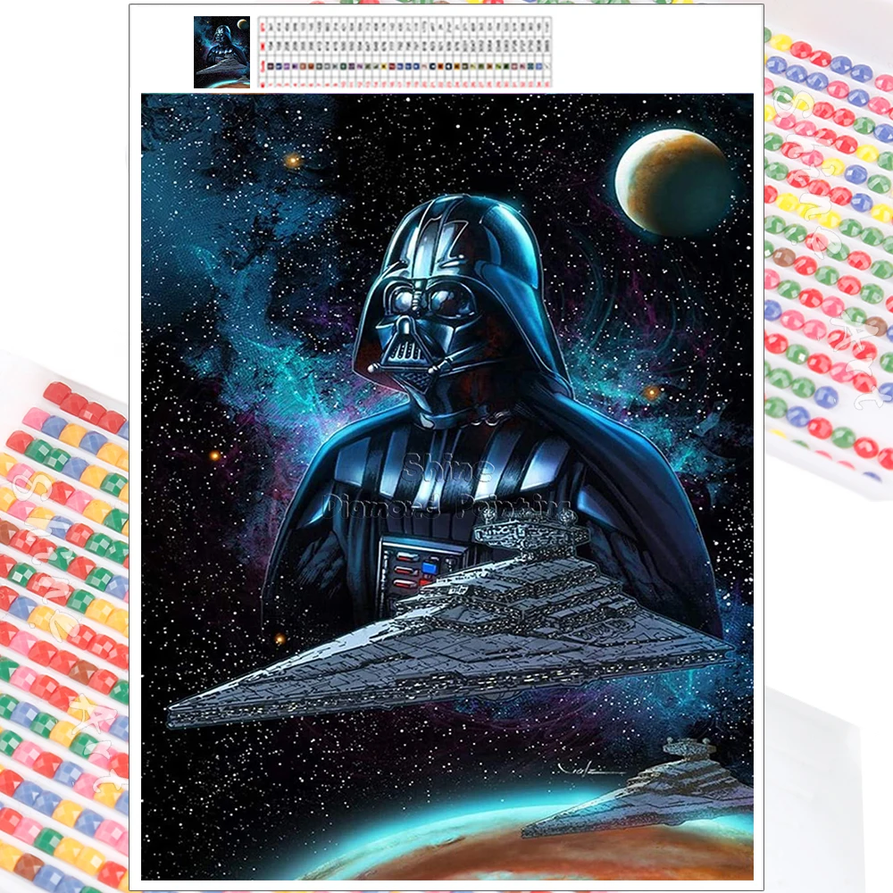 5D Алмазная мозаика комплект мультфильм броненосец Темный воин &quotЗвездные