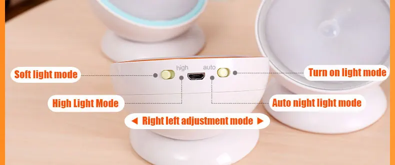 Onefire Night Light Туалет / WC светодиодные датчики движения Лампа с датчиком движения с батарейным питанием Переключатель освещения шкафа / шкафа