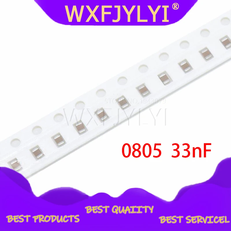 100 шт. 33nF Y5V ошибка 20% 50 в 0805 SMD толстая пленка чип многослойный керамический