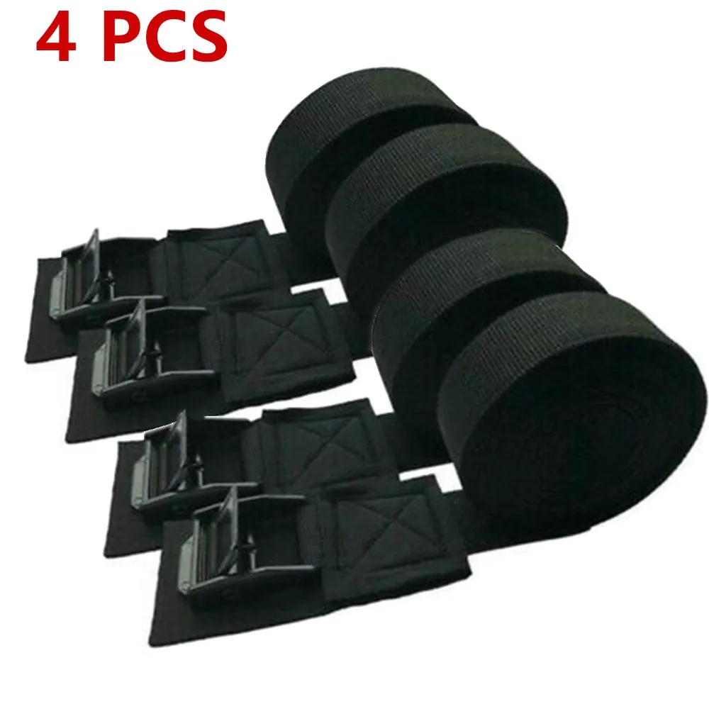 4PCS Car Roof Rack Tie Down Straps Buckle Luggage Kayak Cam Board Surfboard Lashing Strap Bicycle Tool | Спорт и развлечения