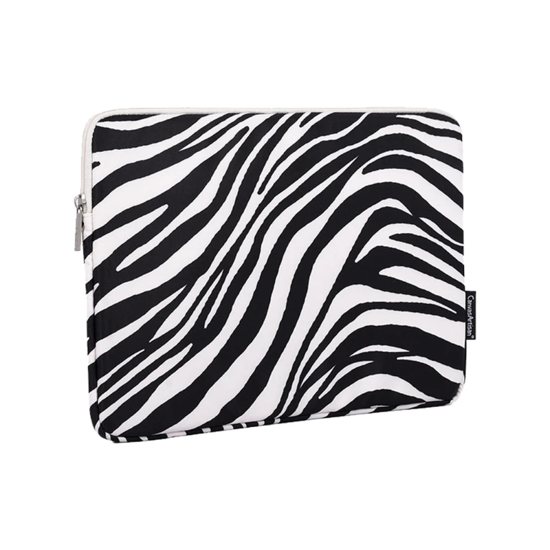 

Waterproof Tablet Sleeve Case Zebra Striped Printed Zippered Shockproof Laptop Storage Bag for 13 14 15 Inch Inner Bags Handbag