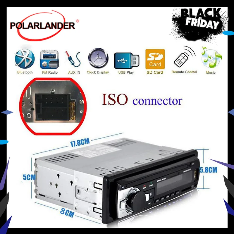 1 DIN автомагнитола автомобильный аудио FM Bluetooth MP3 аудио плеер Bluetooth Мобильный Телефон Handfree USB/SD автомобильный стерео радио в тире Aux вход