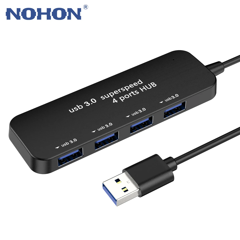 Универсальный 4 портовый концентратор USB 3 0 высокоскоростной ультратонкий