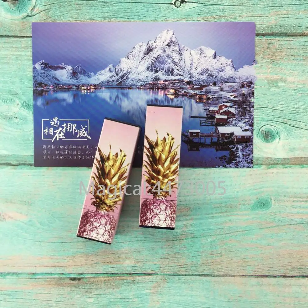 

5/10/30/50pcs Pink Gold Pineapple Square 3d 12.1mm Empty Lipstick Tube Lip Balm Container Lipstick Shell Packaging Cosmetics