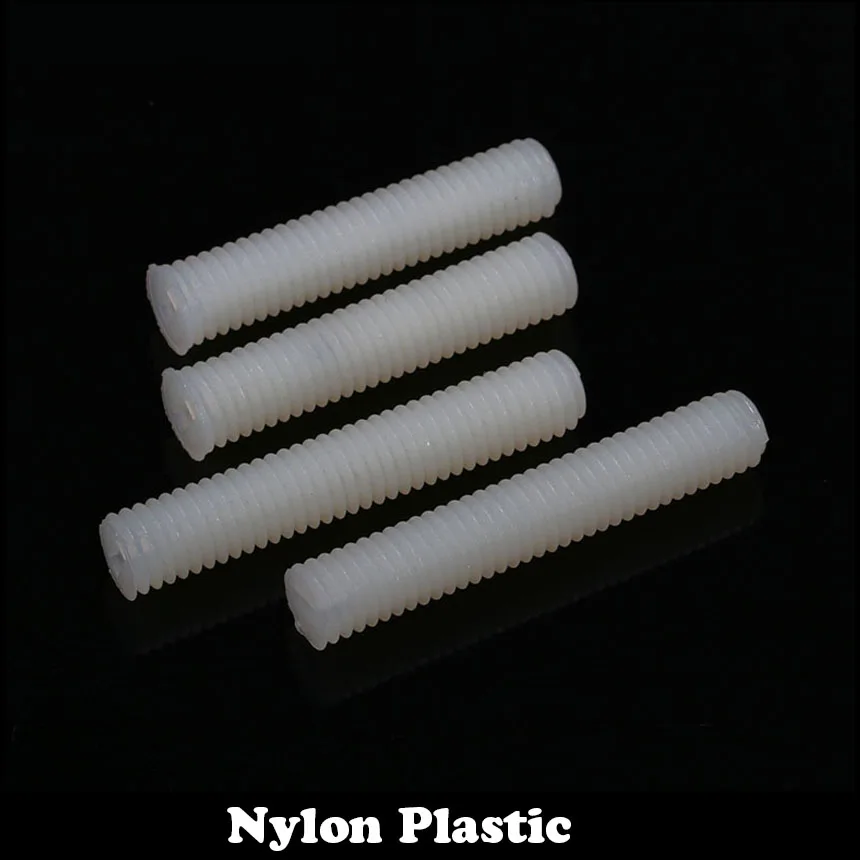M4/M5/M8 * 10/15/20/25/30/35/40 мм Nylon66 Болт пластиковый белый изоляционный плоский снятый