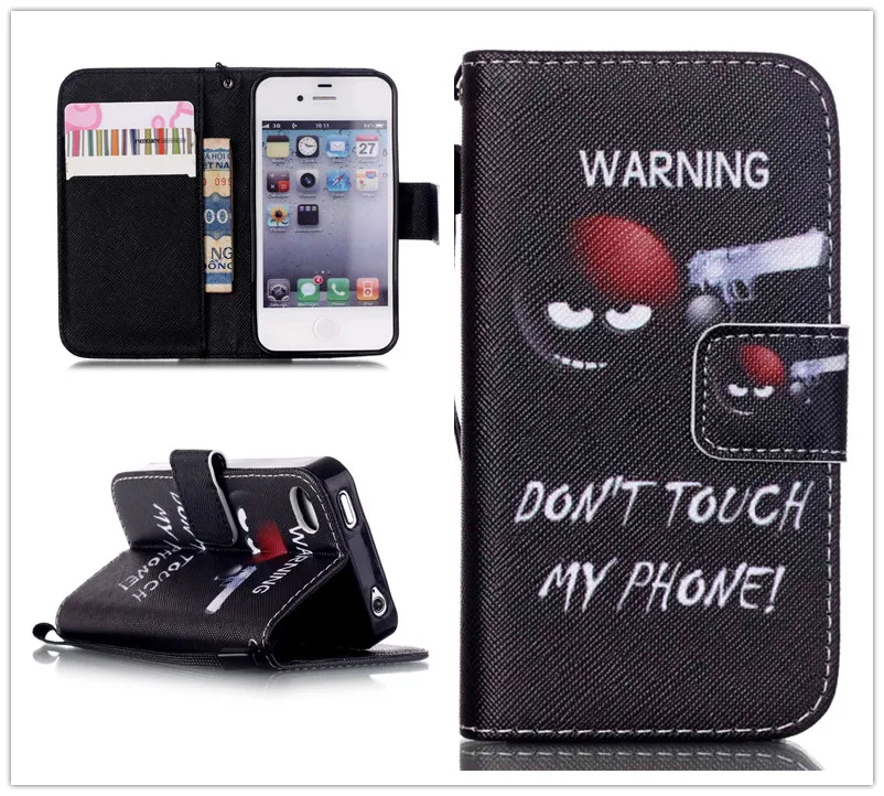 Fashion Brand Cover Flip Wallet with Stand Soft TPU Leather Case For Apple iphone 5 5s SE 4 4s 6 6s 4.7 inch Bags | Мобильные