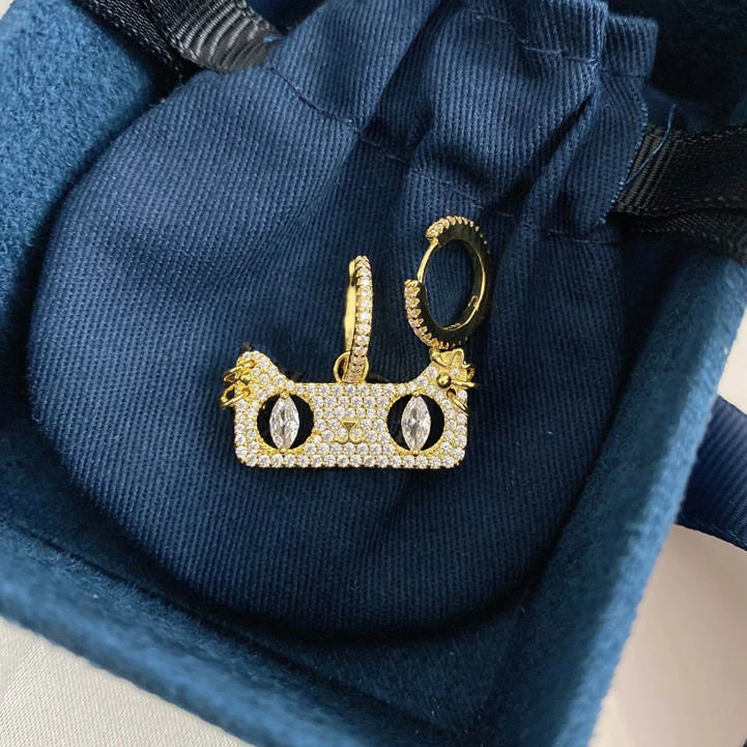 Модные очаровательные серьги из стерлингового серебра оригинальные 1:1 копии