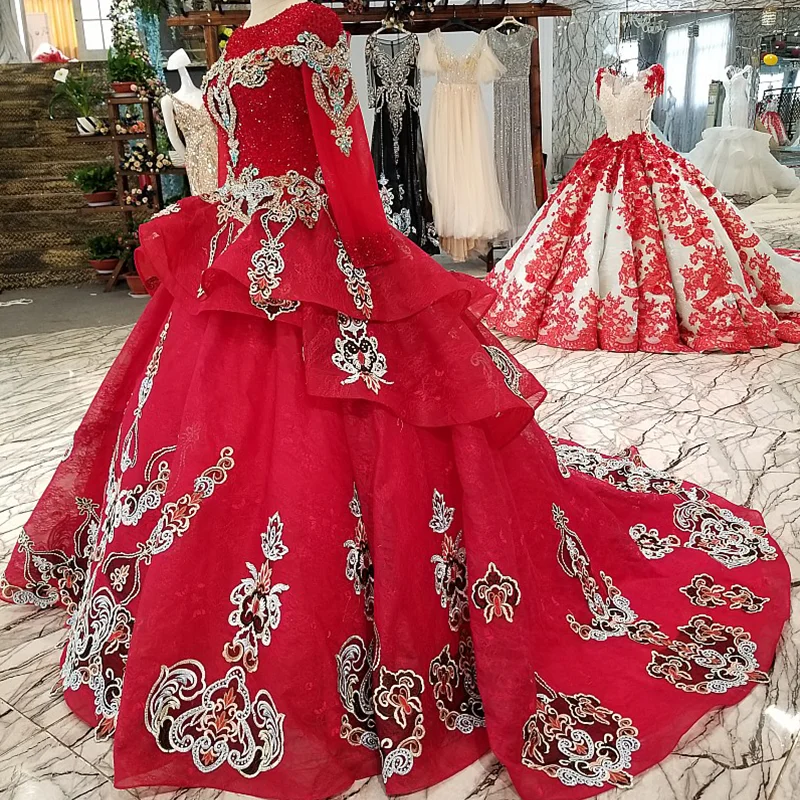 LS54744 королевское красное vintage платье партии o шеи длинние tulle втулки зашнуруйте