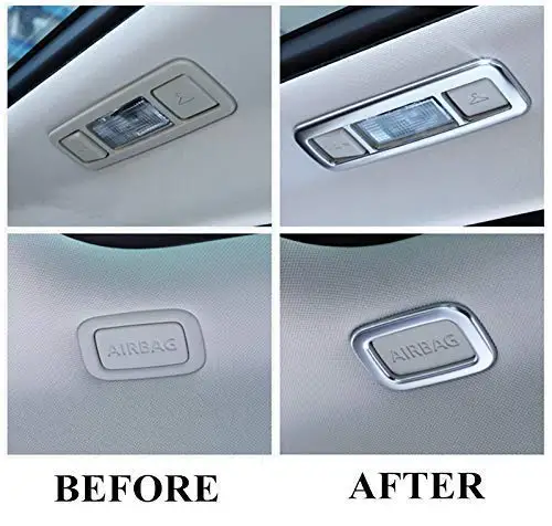 ABS Матовый Хром Интерьер крыши автомобиля Чтение свет рамка Крышка Накладка для