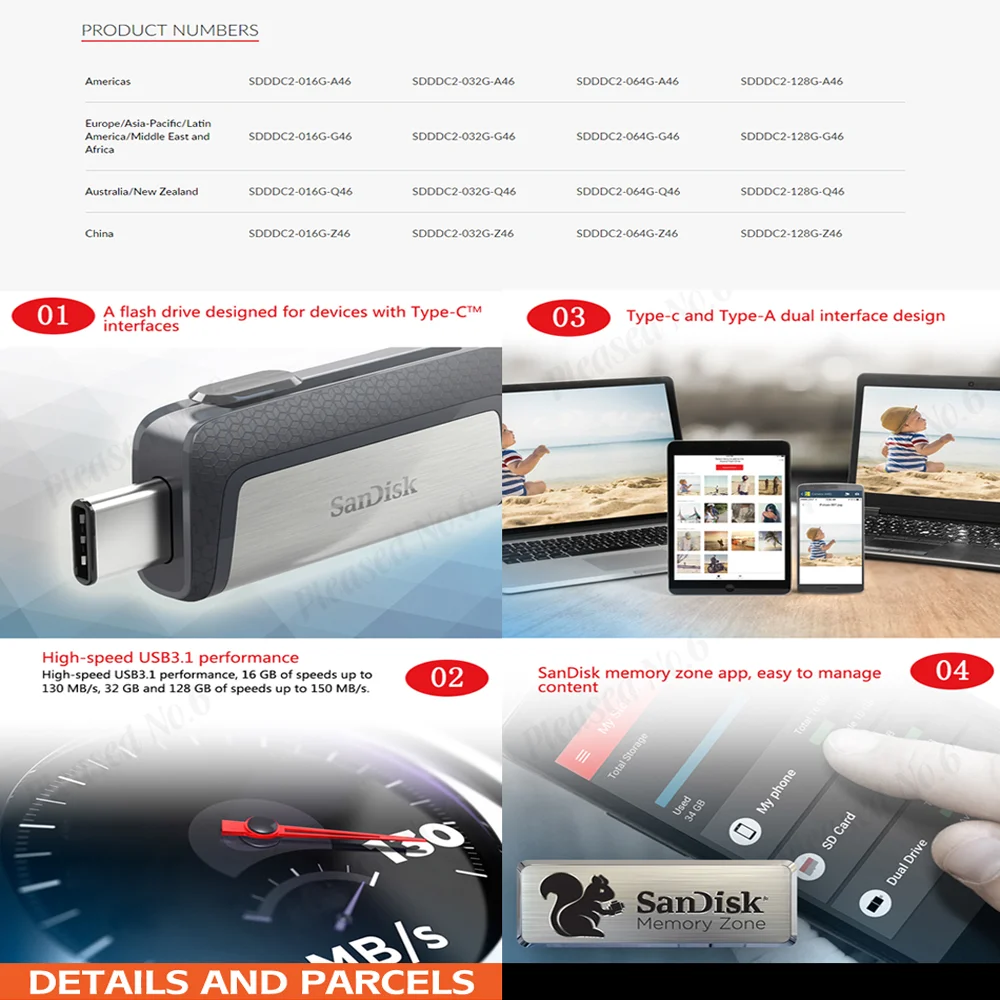 USB-флеш-накопитель Sandisk SDDDC2 Extreme Type-C USB 3 1 32/64/128 ГБ OTG 16 | Компьютеры и офис