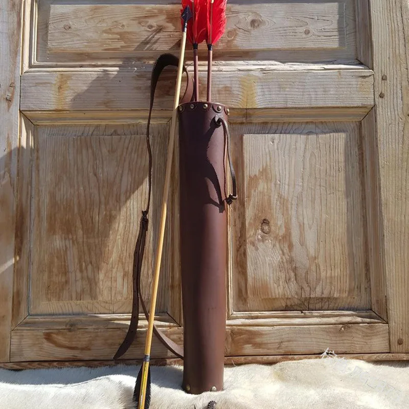 Medieval Leather Arrow Holster Hip Quiver Celtic Viking Knight Hunter Horseback Nomad Avarian Hunting Archery Accessory | Тематическая