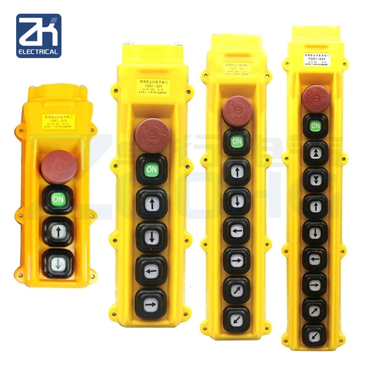 

61Y 62Y 63Y 64Y Rainproof Single Double Speeds Hoist Switch Push Button for Crane Switch Pendant controller 61YS 62YS 63YS 64YS