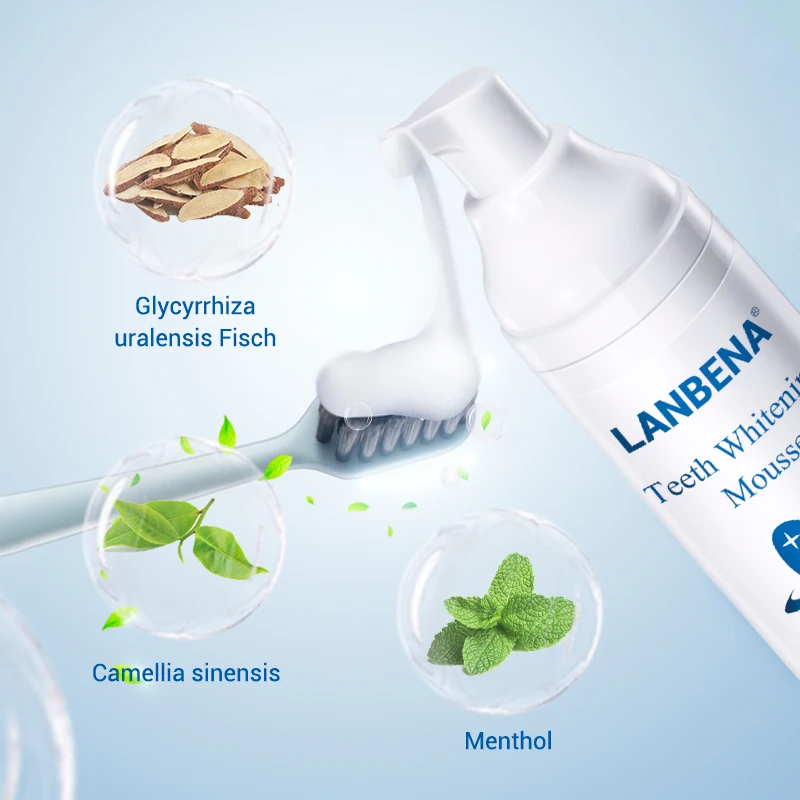 LANBENA отбеливание зубов мусс зубная паста гигиена полости рта удаление пятен
