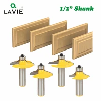 lavie 4pcs 12mm 12 shank drawer face mill round over and beading edging router bit set c3 carbide tipped woodworking mc03059