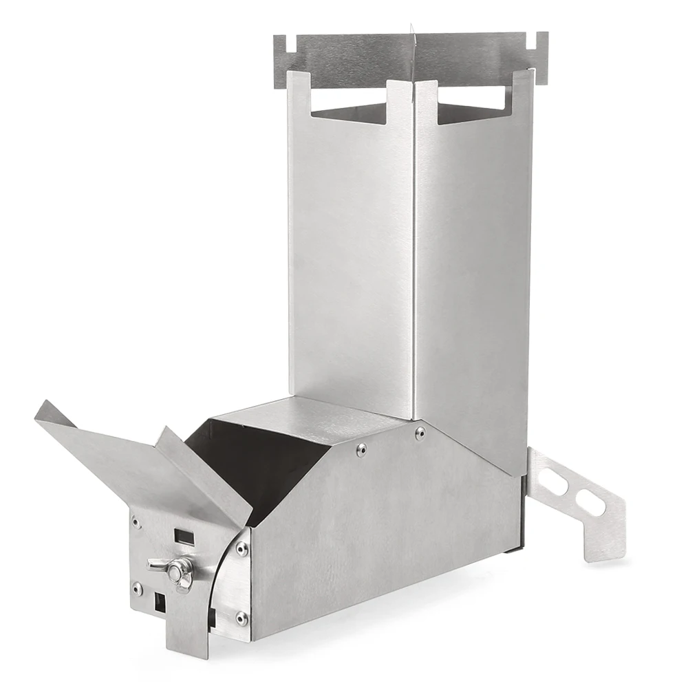 Lixada Outdoor Collapsible Wood Burning Stainless Steel Rocket Stove Backpacking Camp Tent Camping | Спорт и развлечения