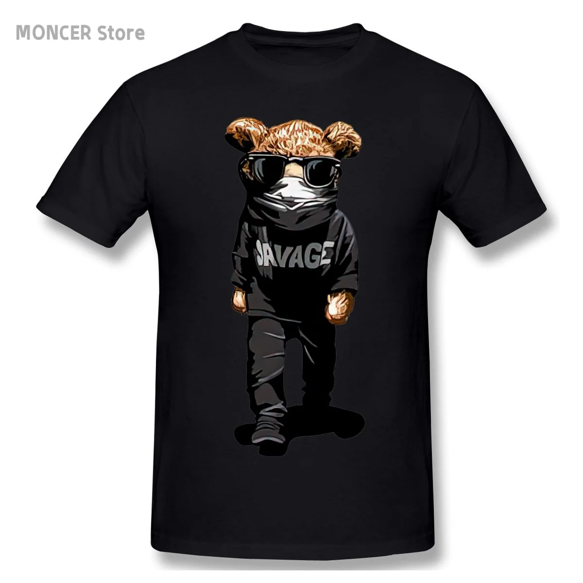 Masked Teddy Bear T Shirt Casual Man/women Tee T-Shirt Short Sleeve Cotton Tshirt