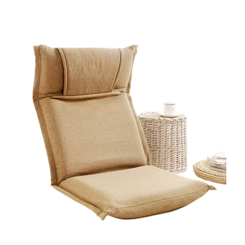 Silla reclinable de suelo moderno, sillón ligero y portátil, plegable, tapizado en tela, a la moda, para ocio, Chaise