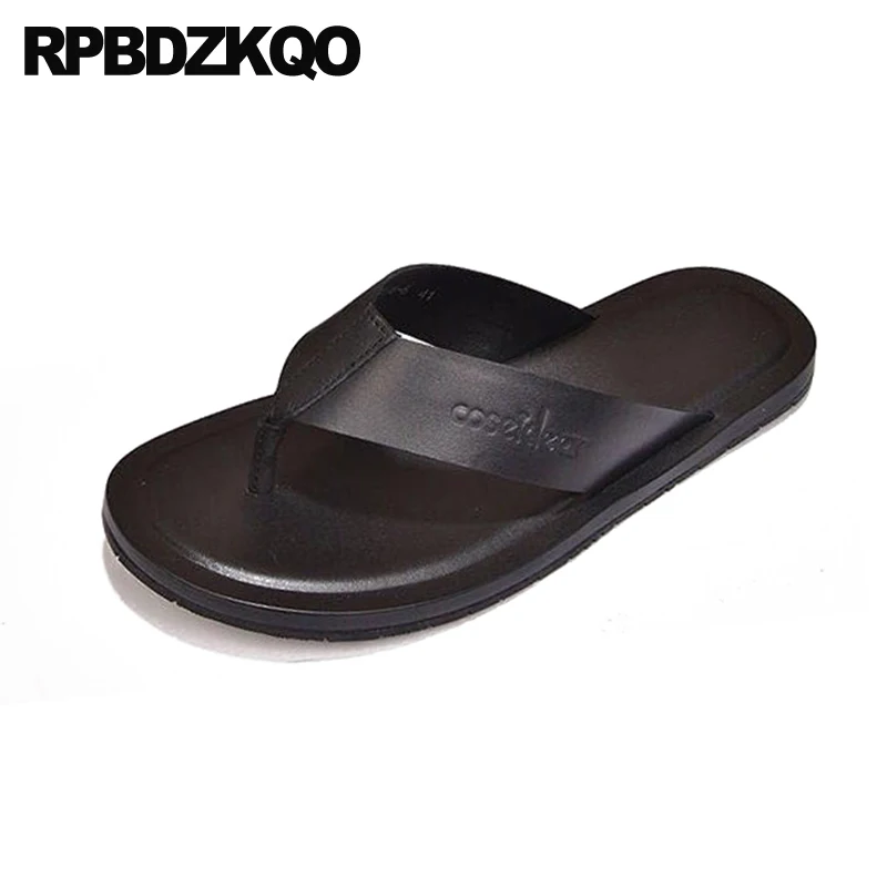 Шлепанцы мужские кожаные на ремешке сандалии-гладиаторы красивые пляжные