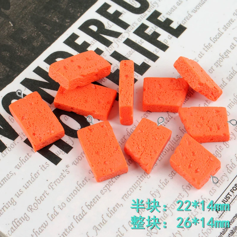 10 шт. Смола Кабошон имитация кирпича Подвески кулон миниатюрное ручное