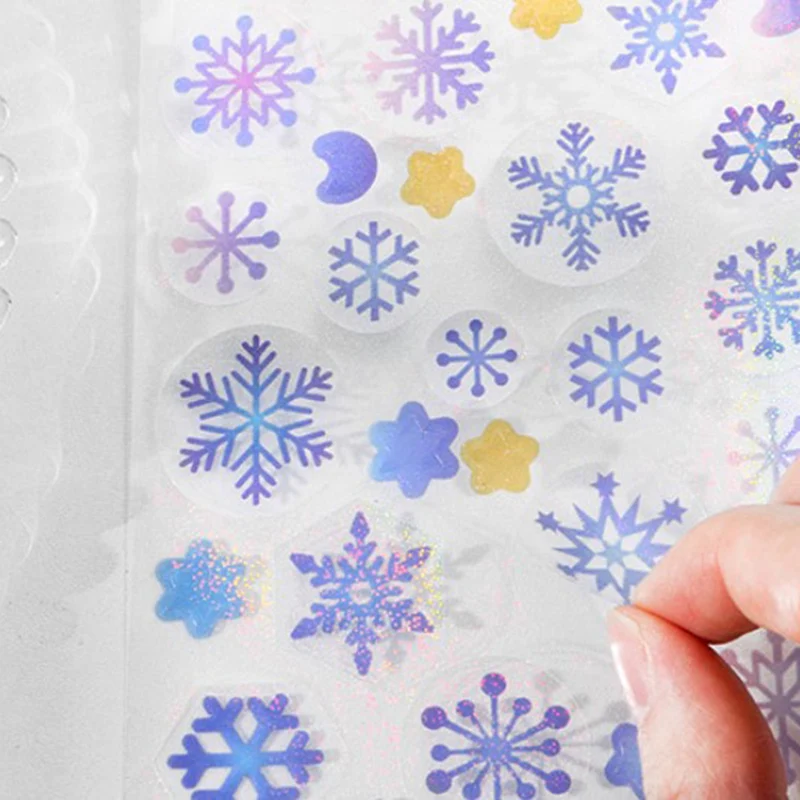 

4 Designs 1 Pc Ins Style Blue Star Series Long Ribbon Hand Account DIY Decor Collage Material Plain Sheet Stickers