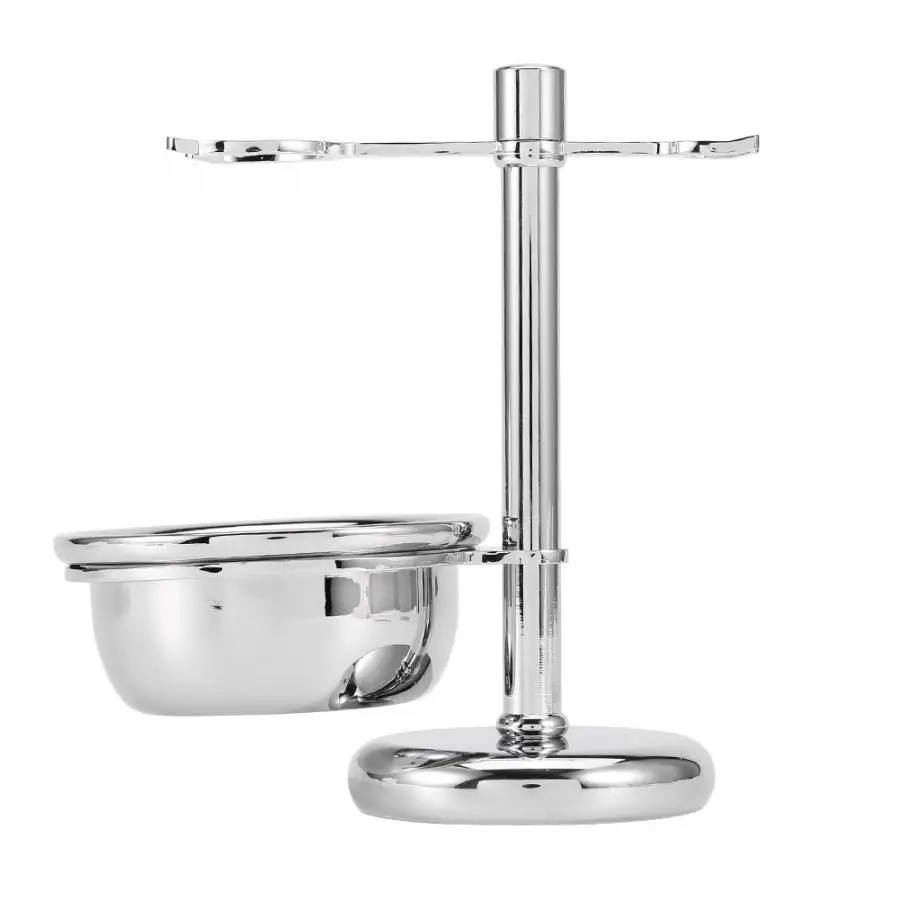 Держатель для бритья 2 в 1 Портативная подставка кистей из нержавеющей стали и