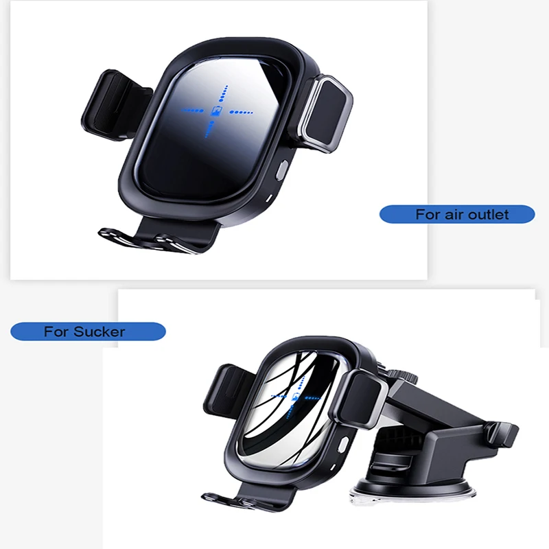 

Smart induction charger Car Stand15W wireless charger for iphone 12 11 mini 10 9 8 Fast Charger Air outlet clip/Suction cup